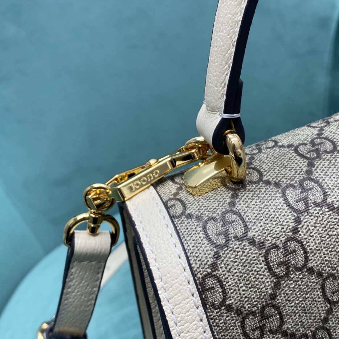 【P1430】Gucci Ophidia系列包包 古驰早春新款白色皮手提包斜挎包
