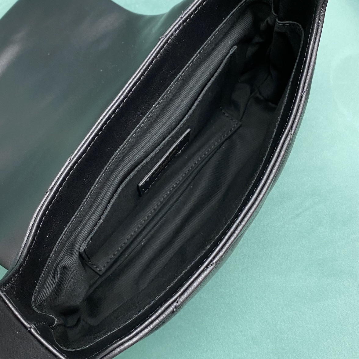 【P1470】圣罗兰包包价格 YSL新款羊皮菱形格翻盖腋下包手提包 黑色
