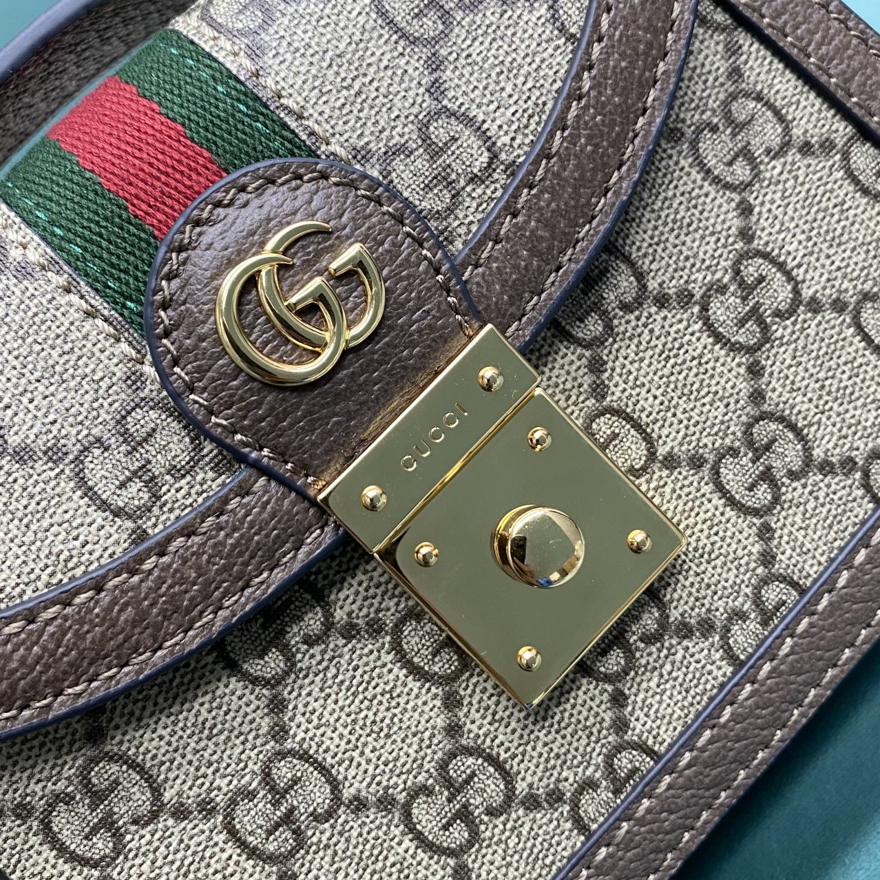 【P1130】Gucci Ophidia系列迷你款 古奇696180双G面料链条包手提包