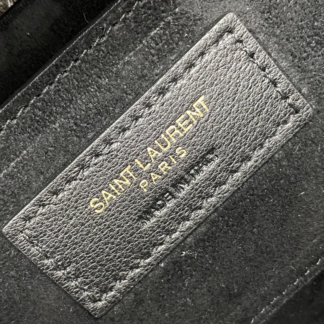 【P1170】YSL Manhattan手包系列 圣罗兰695949黑色鳄鱼纹皮曼哈顿手拿包