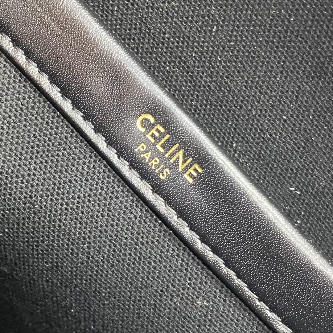 【P1320】Celine思琳2022新款凯旋门logo印花麻布托特包单肩包 196762黑棕