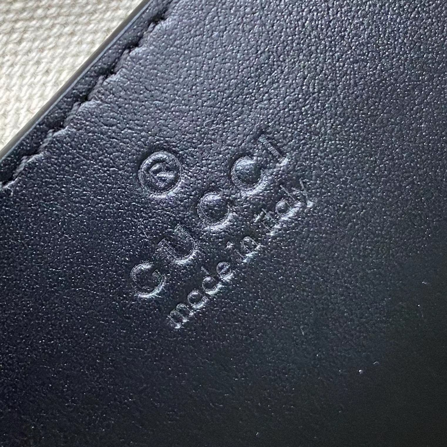 【P1170】Gucci包包批发 古奇绗缝设计Matelassa系列相机包小方包 702234黑色