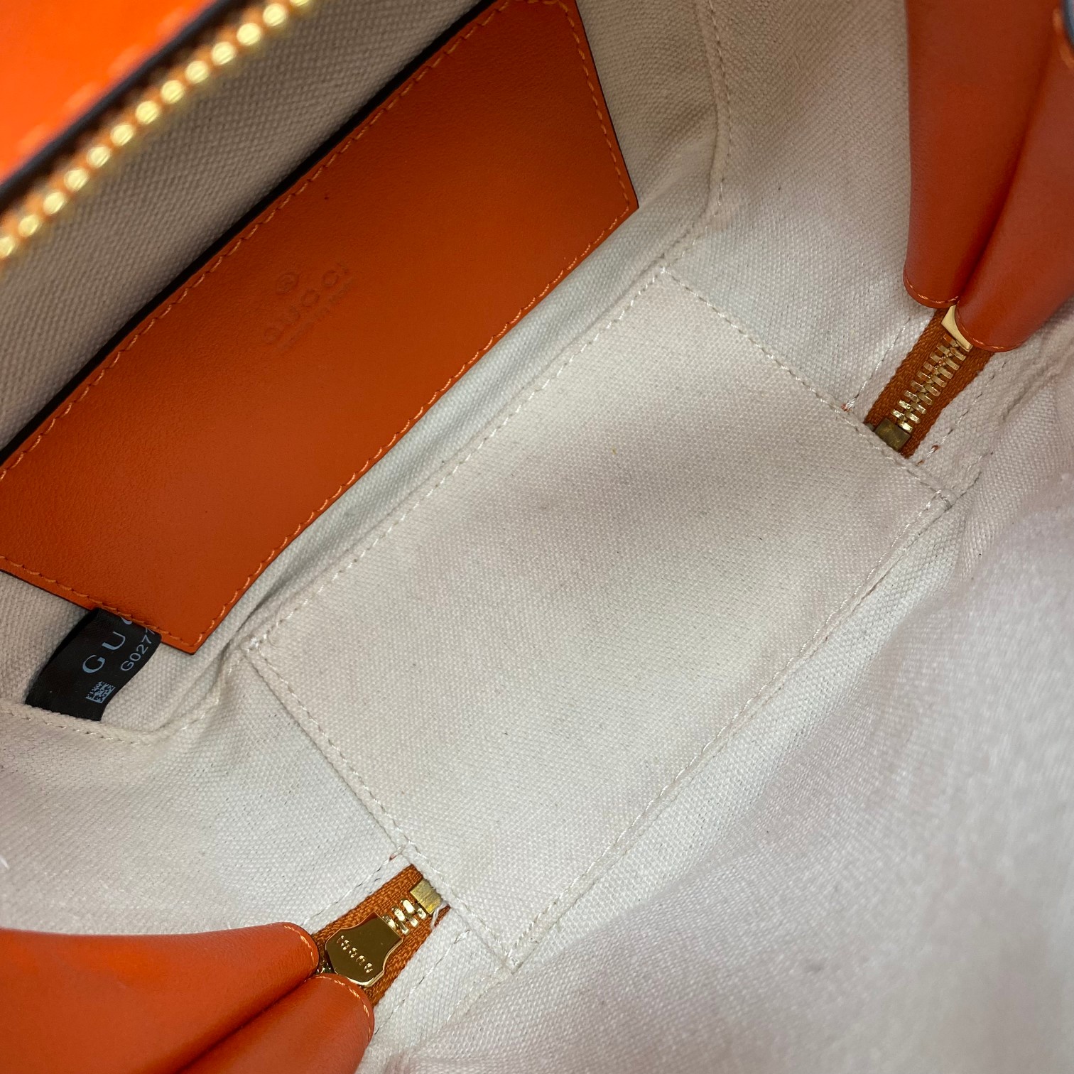 【P1320】古奇2023新款包包 Gucci Blondie系列橙色手提小方包17CM